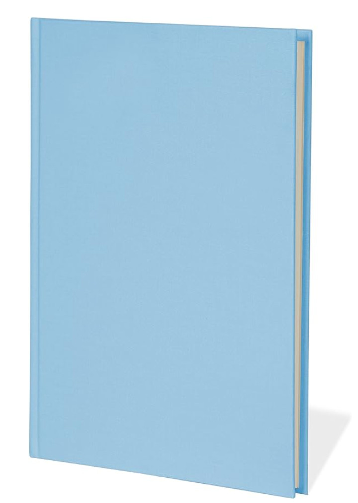 Semikolon Classic Letter/A4 Size Bound Linen Blank Book, Ceil Sky Blue (10209)