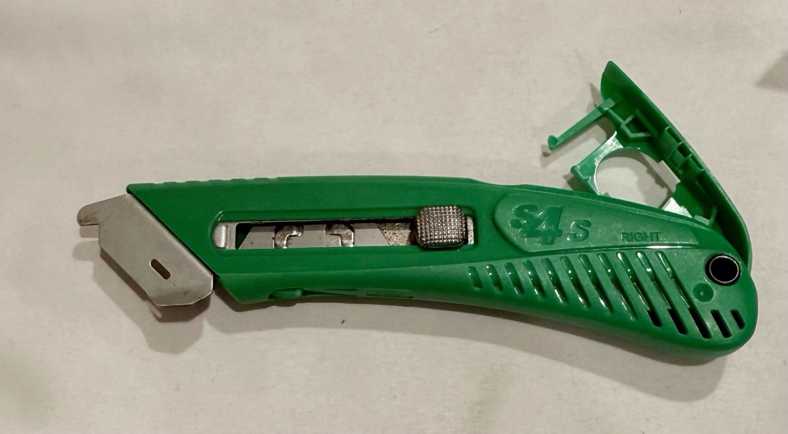 PHC S4S Right-Hand Safety Cutter, Green, Safety Blades, MPN S4SBR