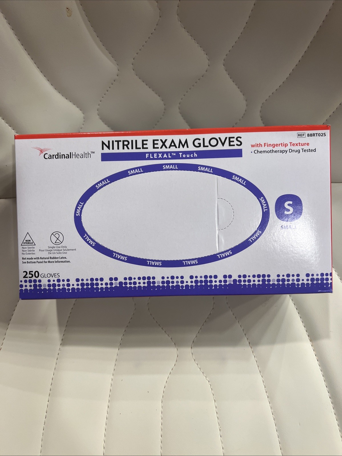 Cardinal Health nitrile exam gloves size Small 2500 per case