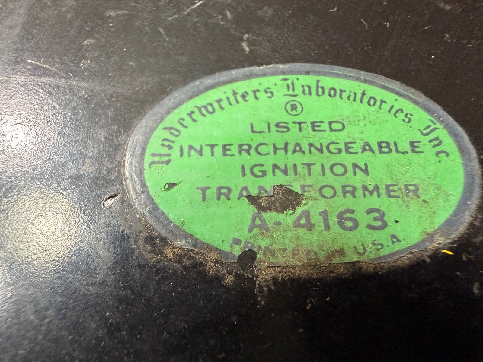 Vintage FRANCEFORMER IGNITION TRANSFORMER 3RADYR 17, Primary 120Volts-60CY-165VA