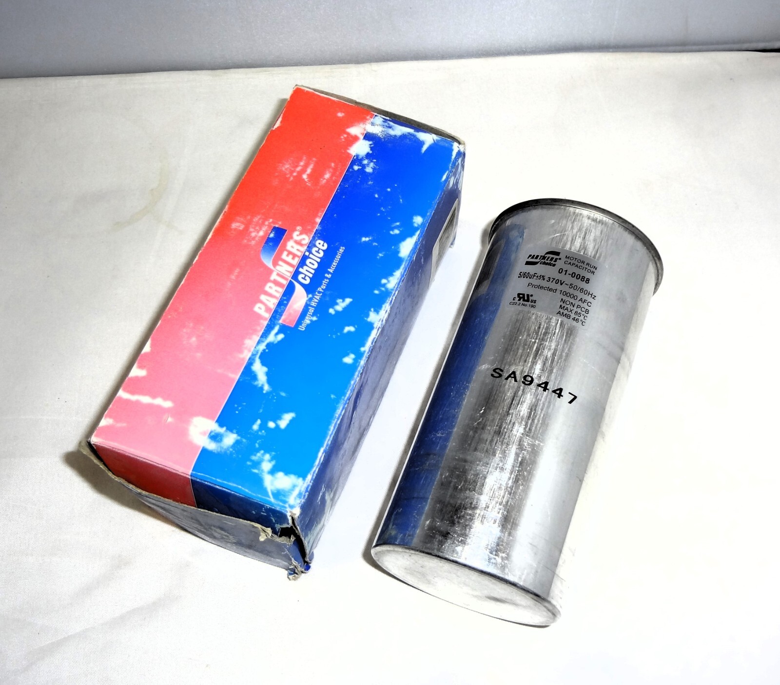 Partner’s Choice 01-0088 Round Motor Run Capacitor 5/60 uF 370V