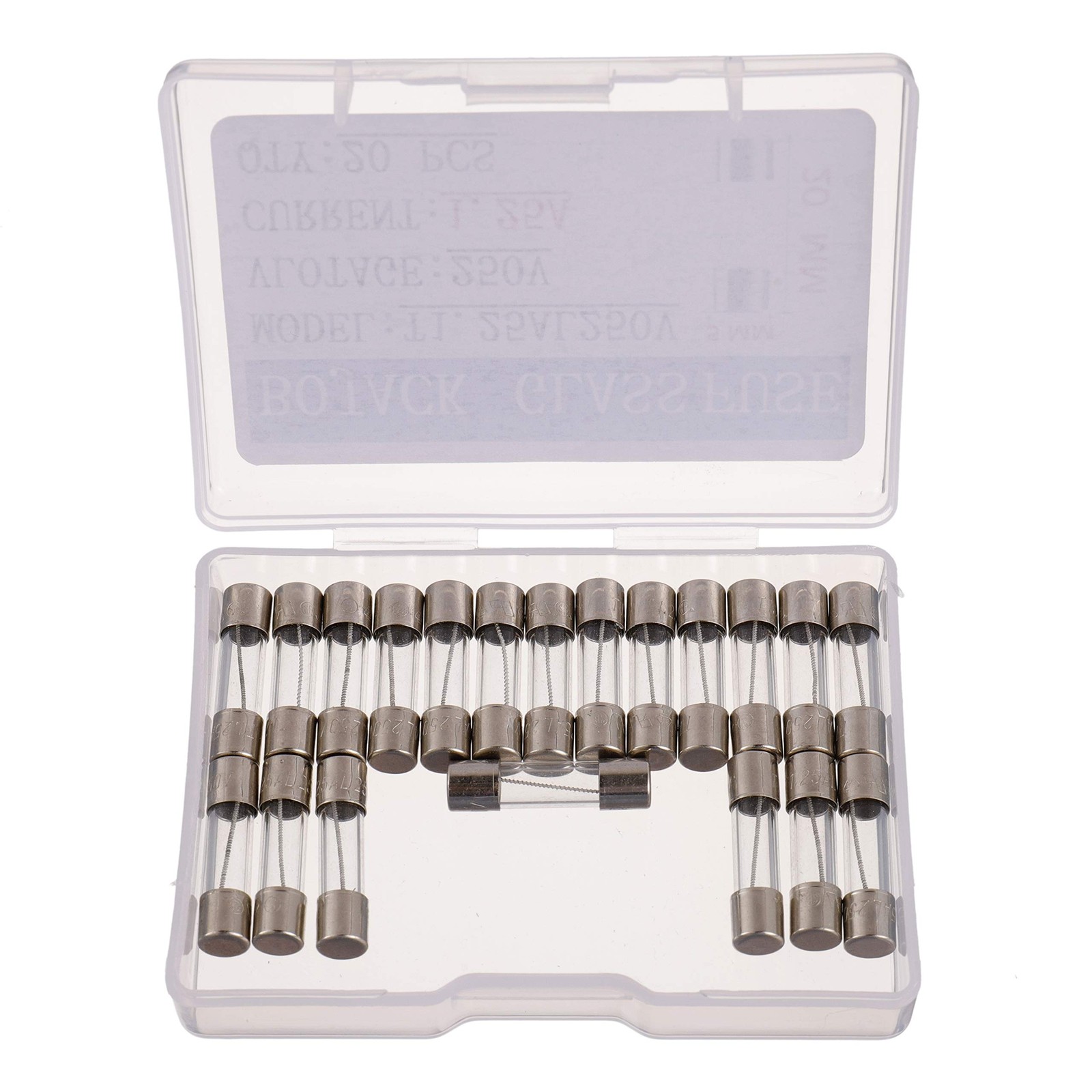 BOJACK T1.25AL250V 5x20mm 1.25A 250V Slow Blow Fuses 1.25 amp 250 Volt 0.2 x 0.7