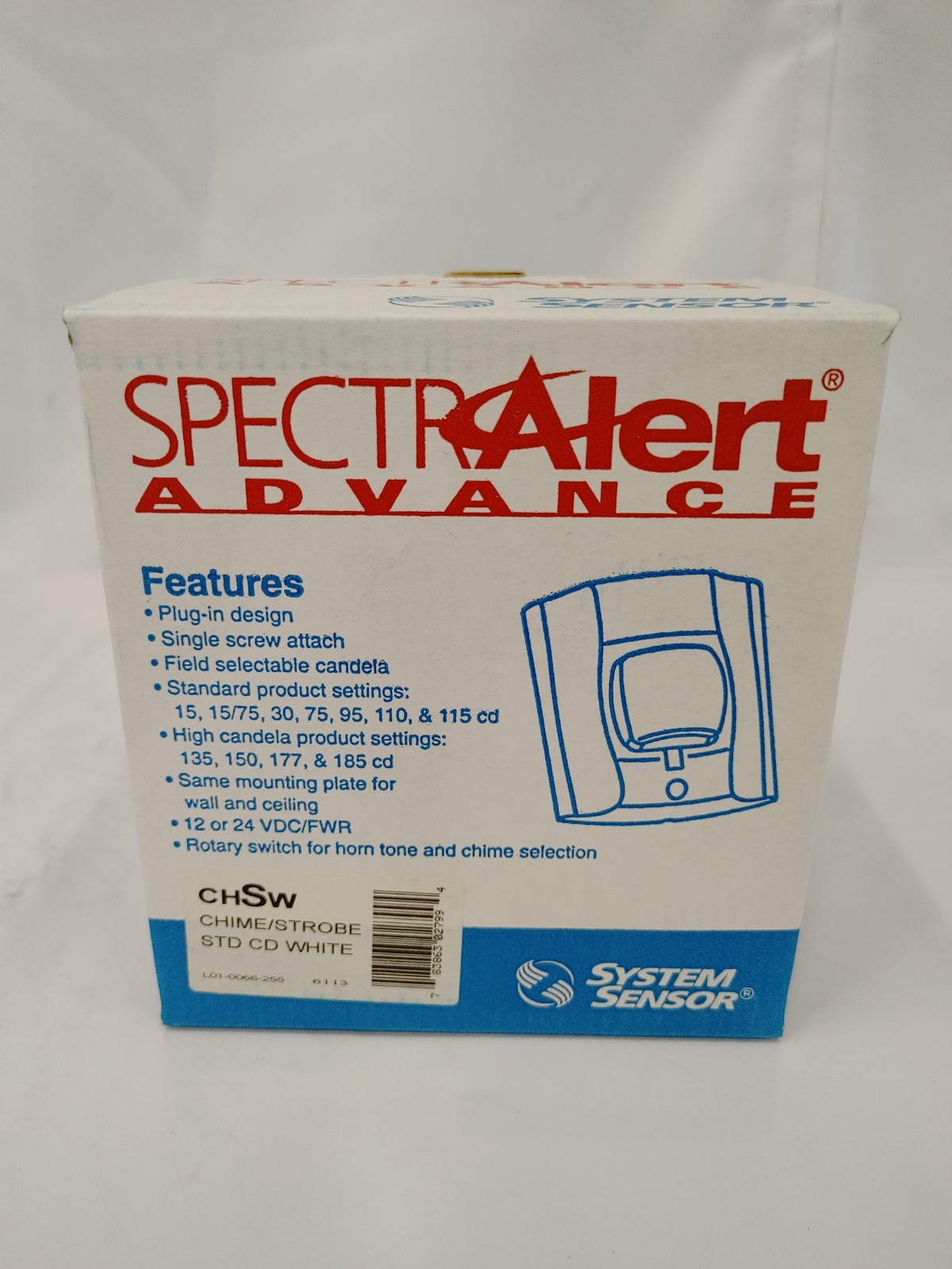 System Sensor CHSW Chime/Strobe STD CD White