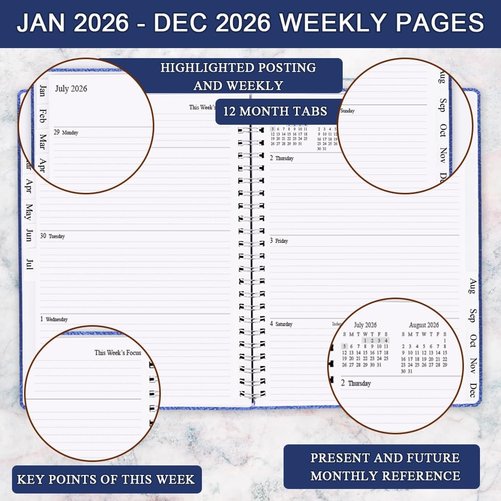Planner 2026 – Weekly & Monthly Planner Runs from January 2026 to December 20…