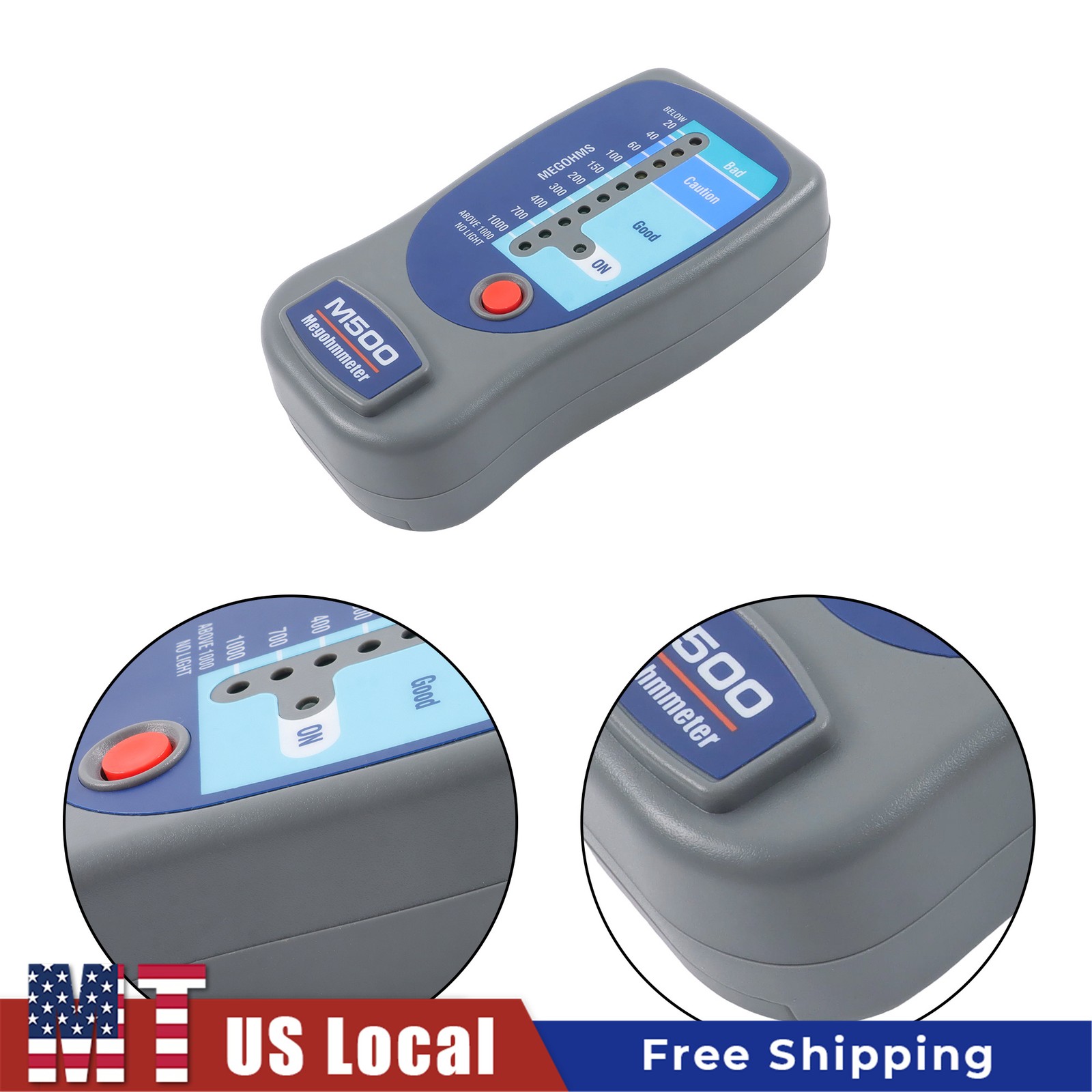 Digital M500 Insulation Tester, Megohmmeter & Compressor Tester for HVAC