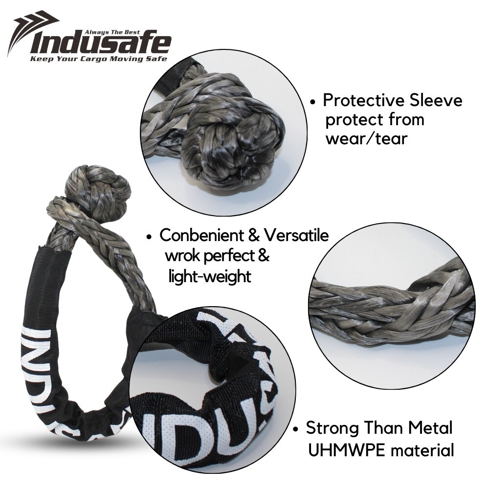 8PK Synthetic Soft Shackle Rope 1/2 x 22″56000lbs Break Strength for UTV Offroad
