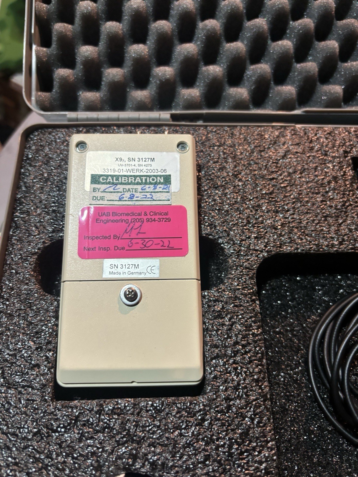 Daavlin X9-7 Irradiance Meter & UV-3701-4 Detector X9