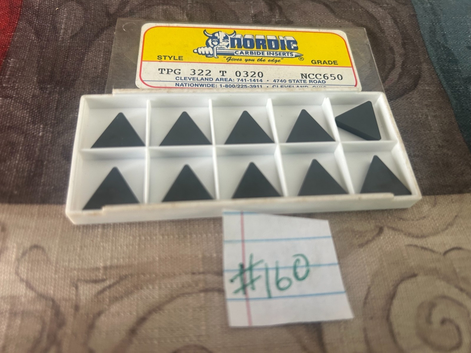 10 PCS TPG 322T 0320 GRADE NCC650 C5 COATED NORDIC CARBIDE INSERTS NEW #160