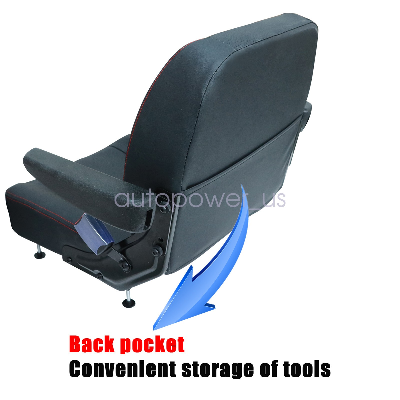 Universal Forklift Seat Tractor Seat Riding Mower Seat With Armrest & Safe Belt