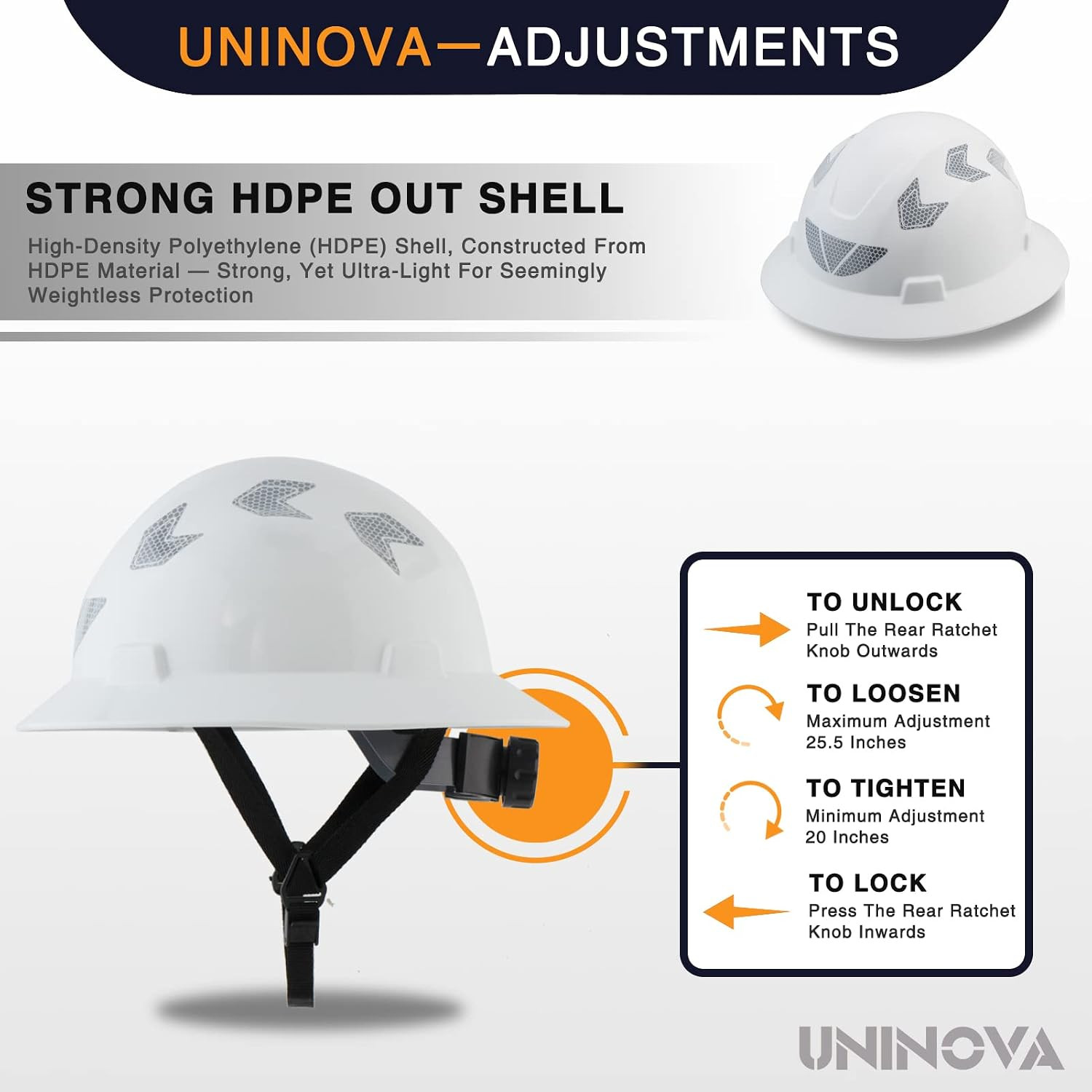 Full Brim Hard Hat Safety Helmet Electrical Class E,ANSI Z89.1 Approved OSHA