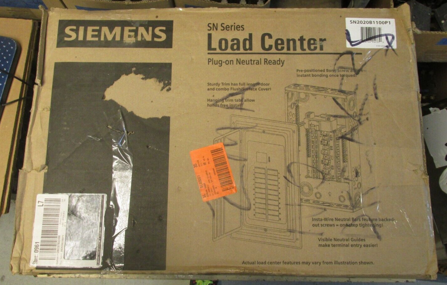 New. Siemens Load Center 1PH, 3 Wire, 120/240V, Cat# SN2020B1100P1 .. TH-15
