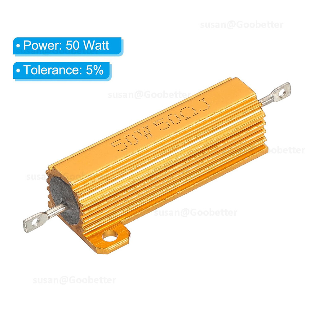 50W Resistor Metal Wirewound Range – Aluminium Power Resistors 0.01 to 510K ohm