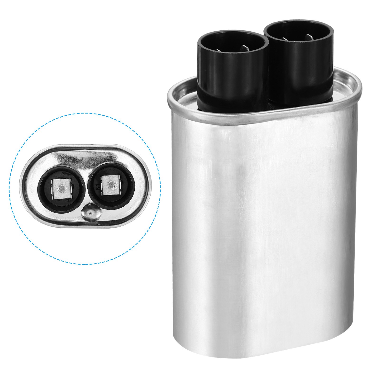2 x Microwave Capacitor 0.8uF AC 2100V High Voltage 7mm Pin Distance