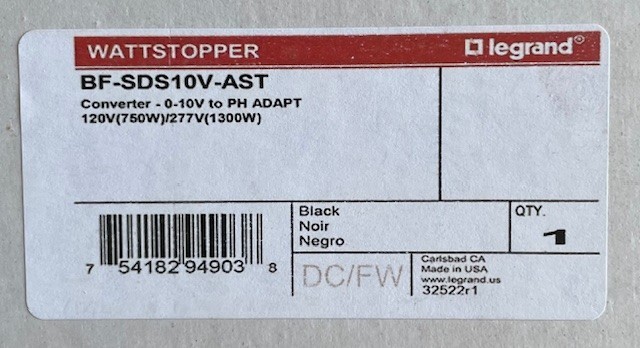 Wattstopper BF-SDS10V-AST – LOT OF 6