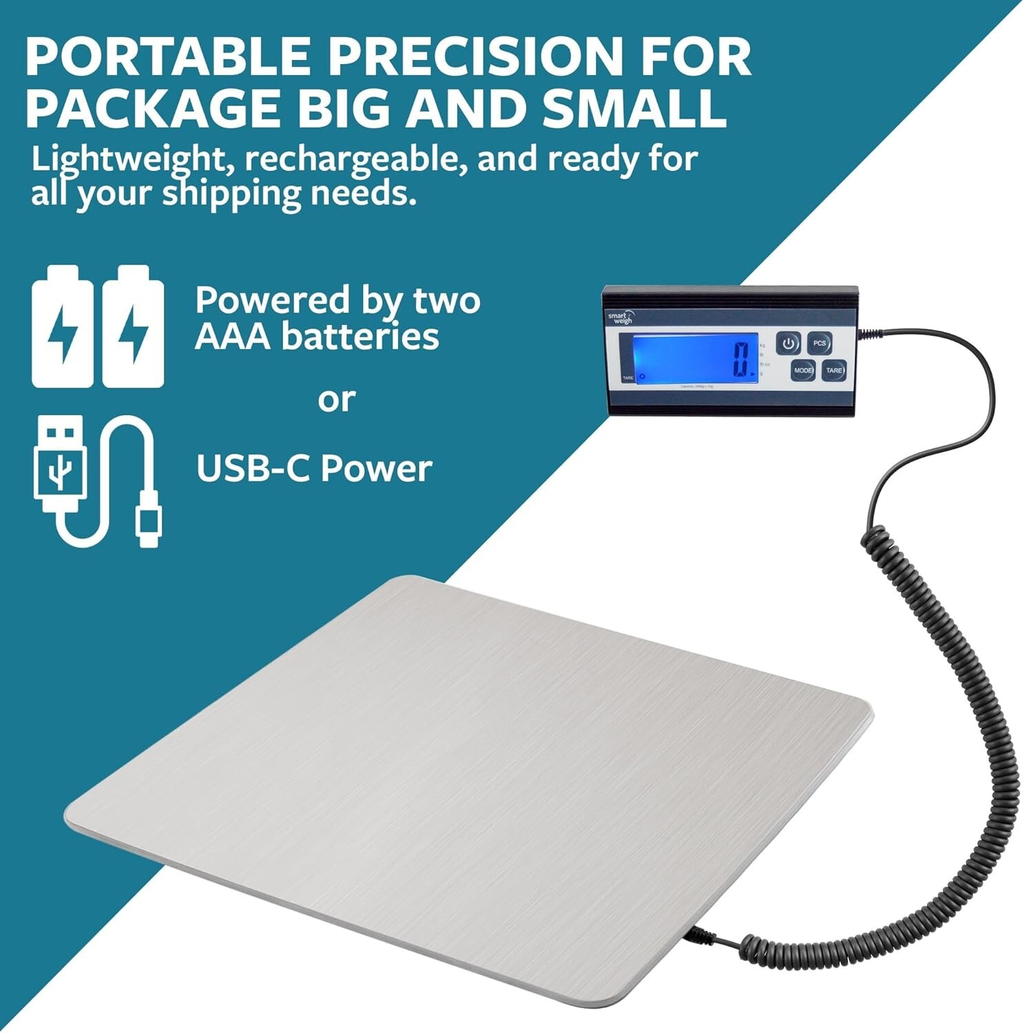 Smart Weigh 440lbs x 1 oz. Digital Heavy Duty Shipping and Postal Scale