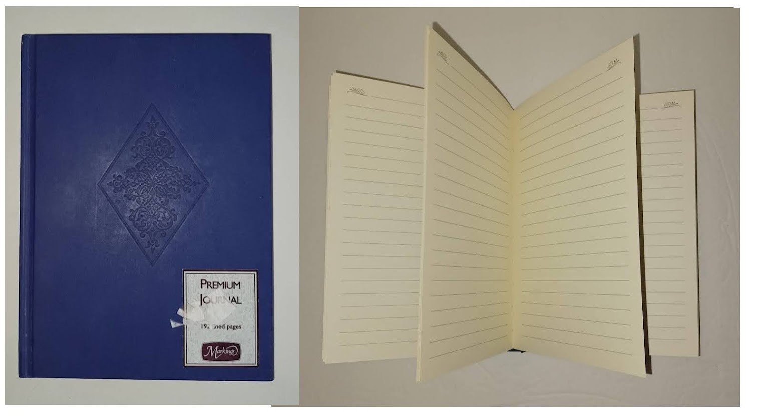 JOURNALS 2 Book Lot Set Markings Line Ruled Diary Pages Diaries Writing Thoughts