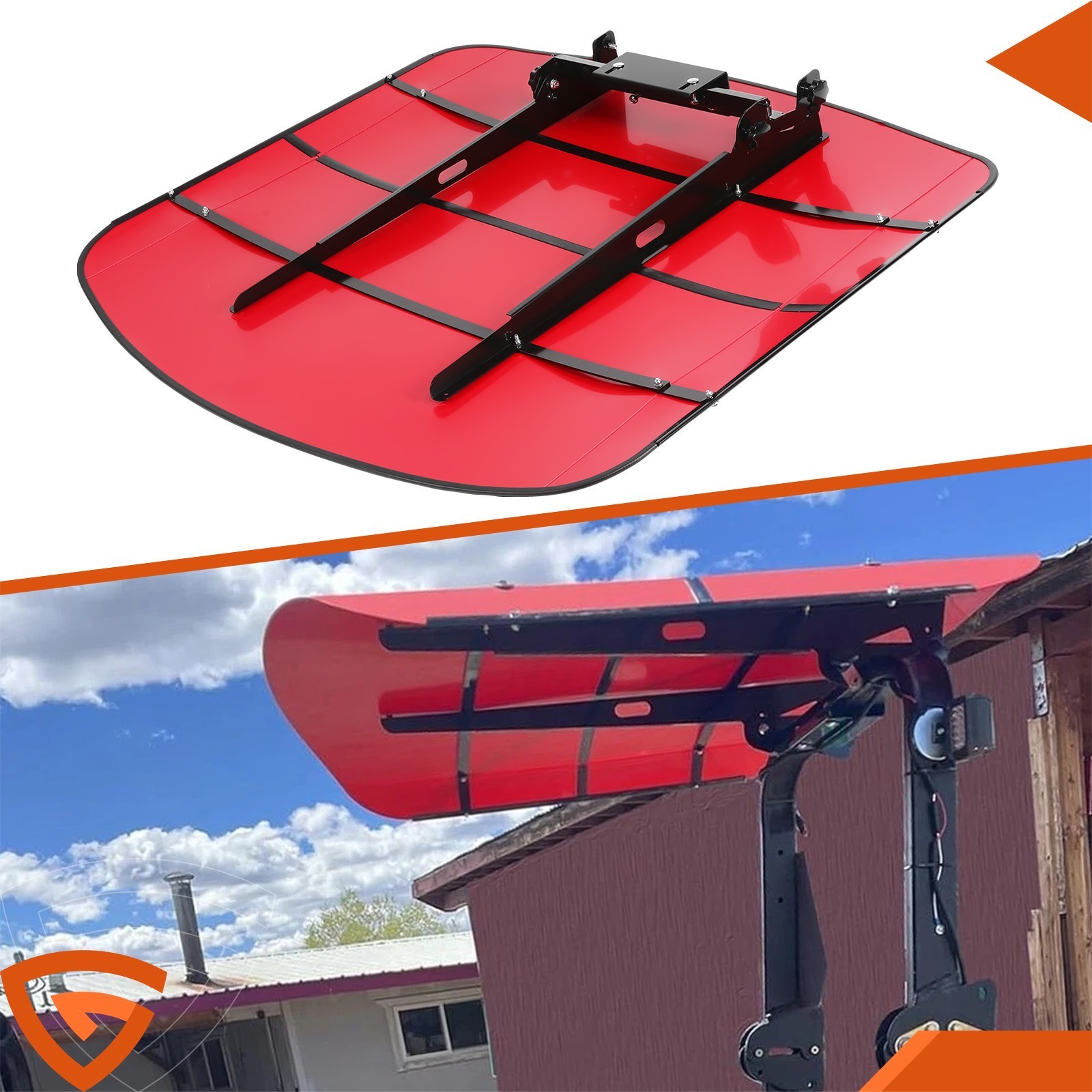 Sun Shield Tuff Top Tractor Canopy 2″ x 2″ For 2″ x 2″ or 2″ x3″ Red NEW NEW