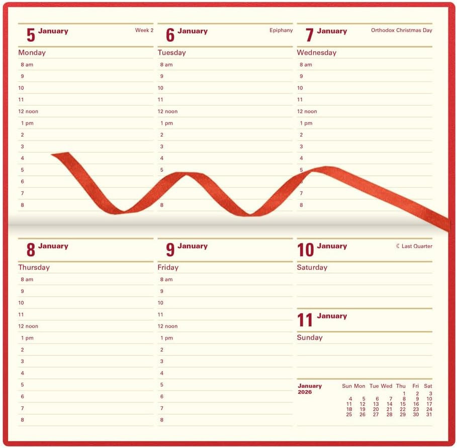 ® 2026 Belgravia Weekly/Monthly Appointment Book and Planner, 12 Months, January