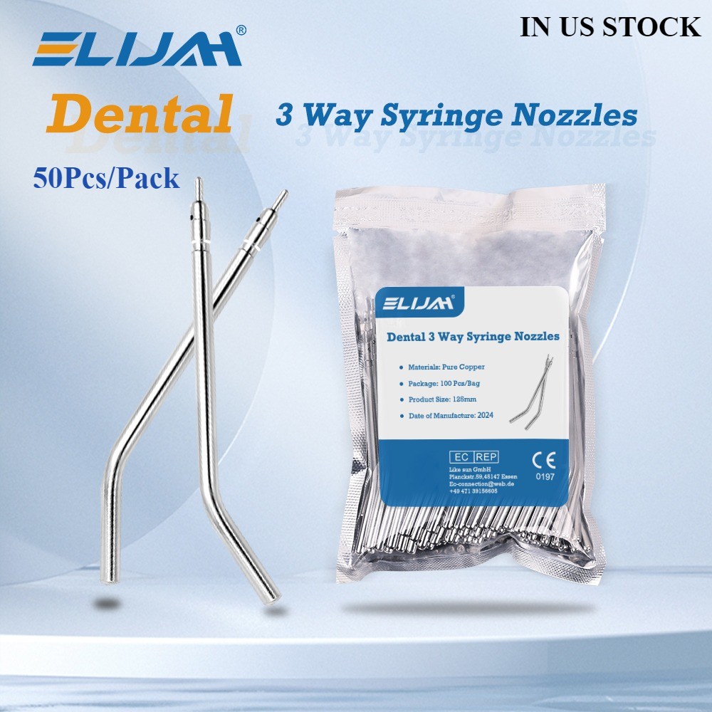 Dental Air Water Spray Triple 3Way Syringe Nozzles/Tips/Tubes Autoclavable 50pcs