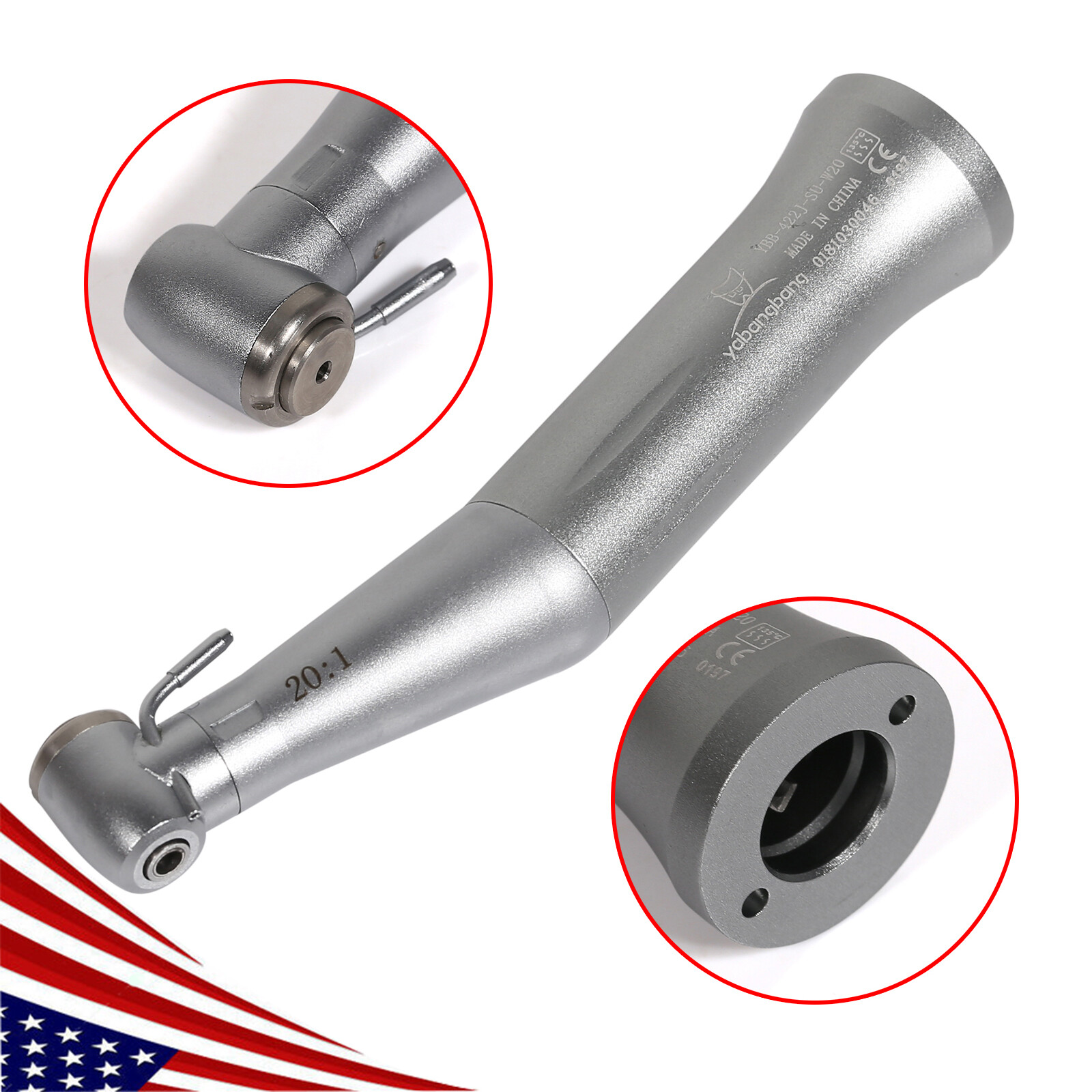 YBB Dental Implant Reduction 20:1 Low Speed Contra Angle Handpiece NSK Style