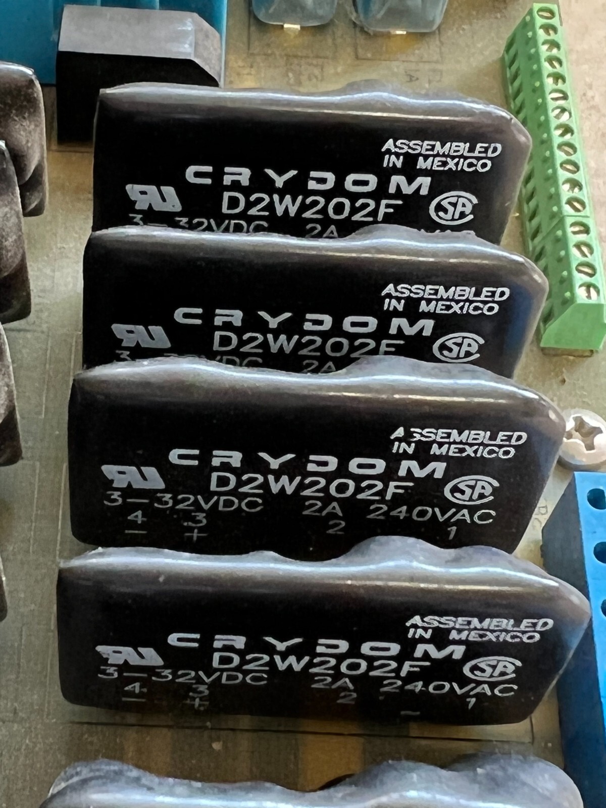 Circuit Board, (12) Crydom D2W202F, (1) Crydom PFE240D25, (1) Talema TA60E