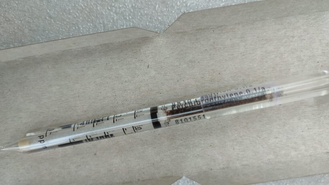 DRAGER PERCHLOROETHYLENE 1/A 0.1…4 PPM 8101551 GAS DETECTION TUBE EXP-01/2026