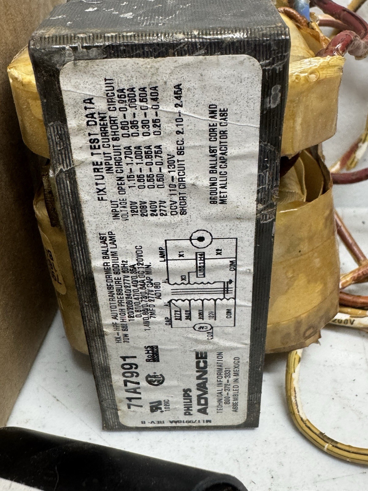 Philips Advance Core & Coil Ballast Kit 71A7971-001D 120/208/240/277V 60Hz HX-HP