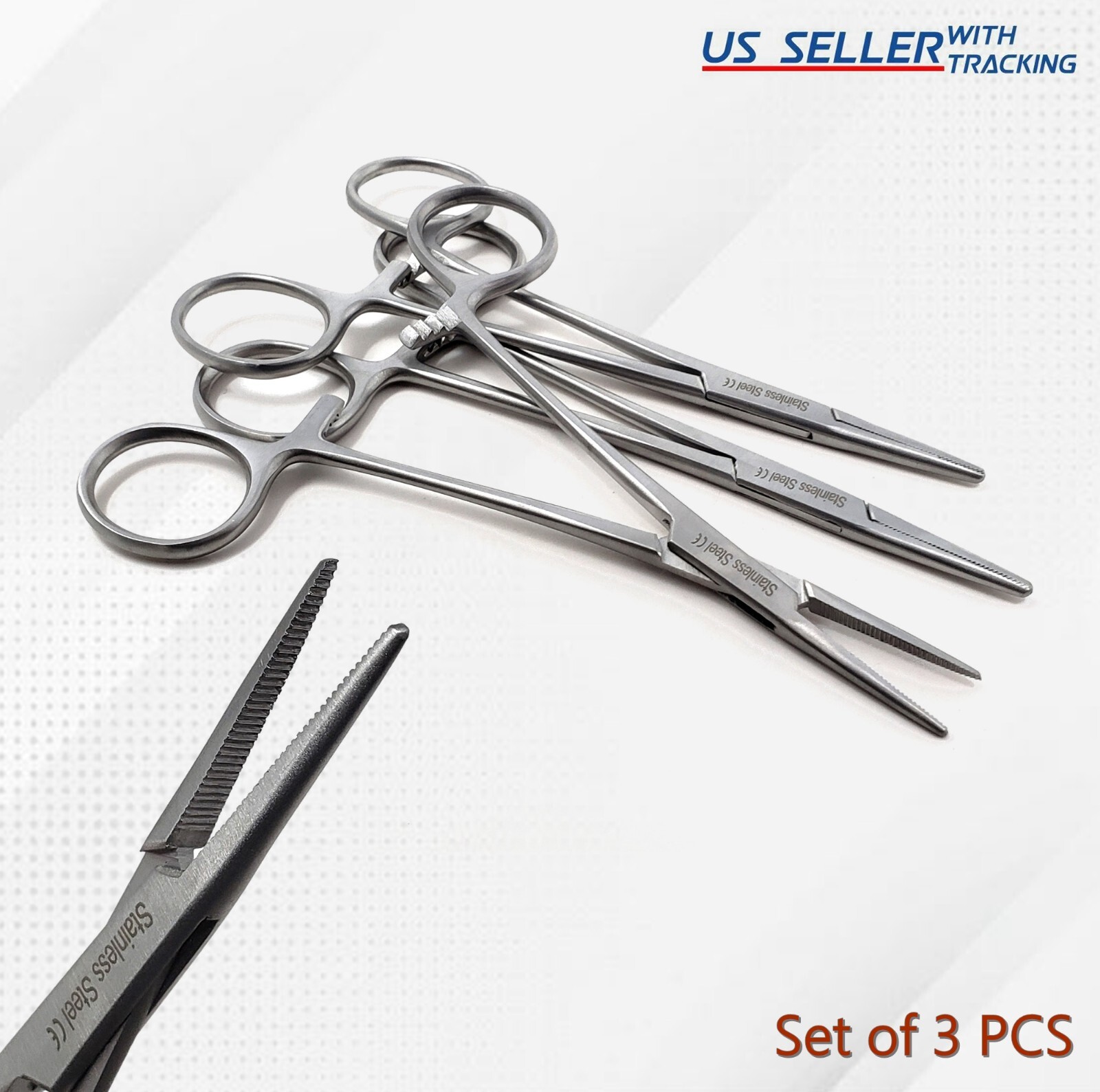 3x MOSQUITO LOCKING HEMOSTAT FORCEPS 5″ Straight Stainless Surgical INSTRUMENTS