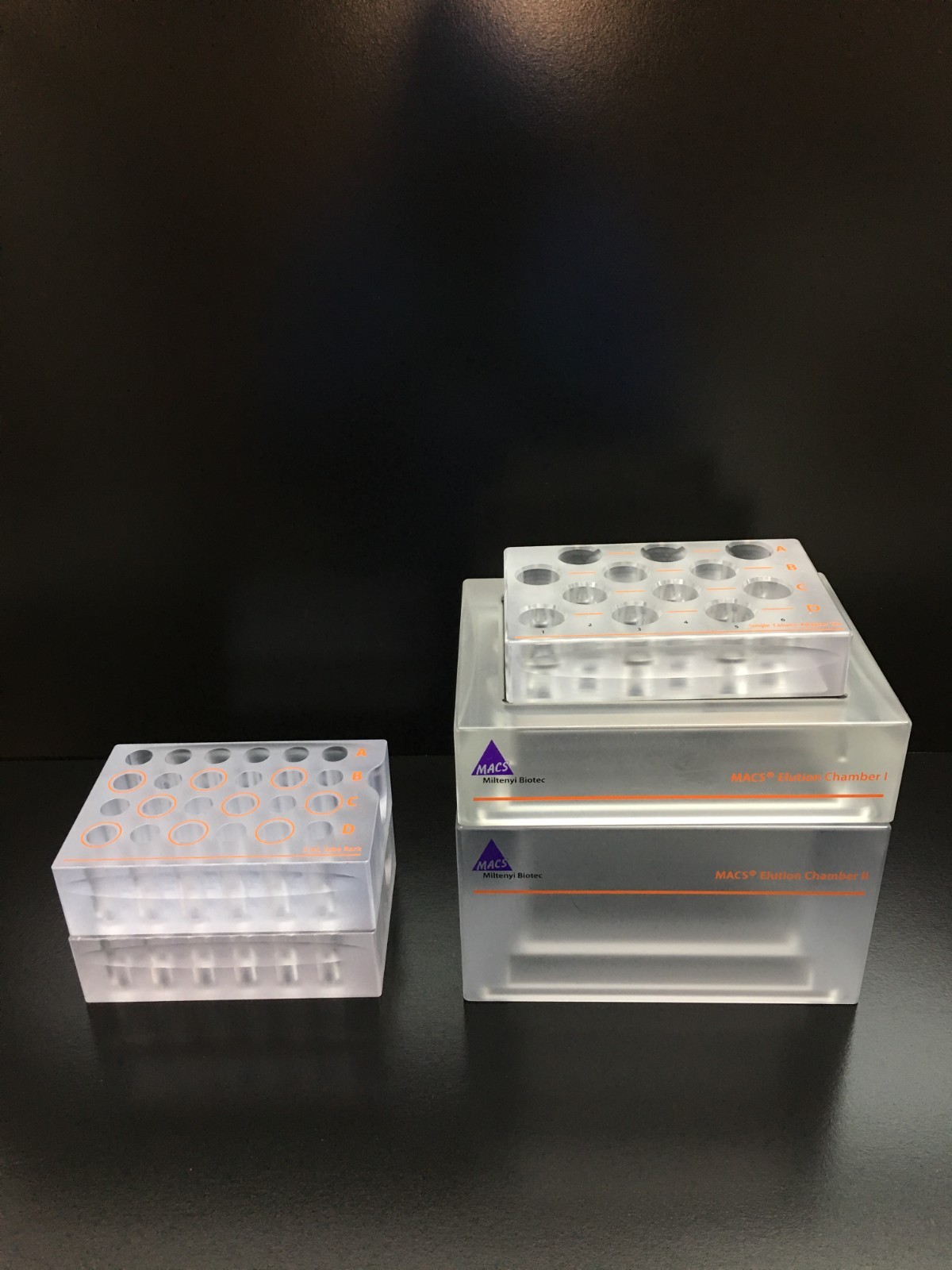 Macs Elution Chamber 1 MultiMACS 5mL Tube Rack Single-Column Adapter 12 Lot