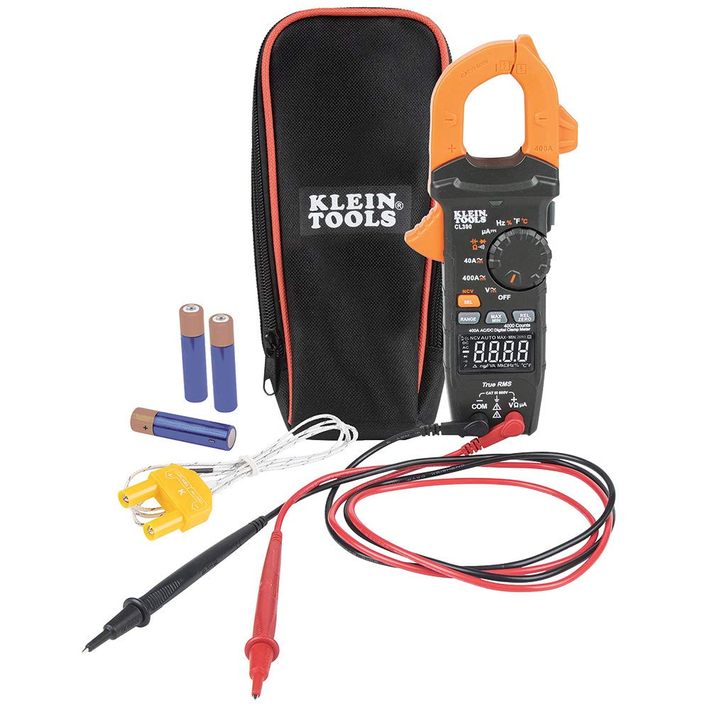 CL390 AC/DC Digital Clamp Meter, Auto-Ranging, 400 Amp, NCVT Tester, Hi-Viz LCD