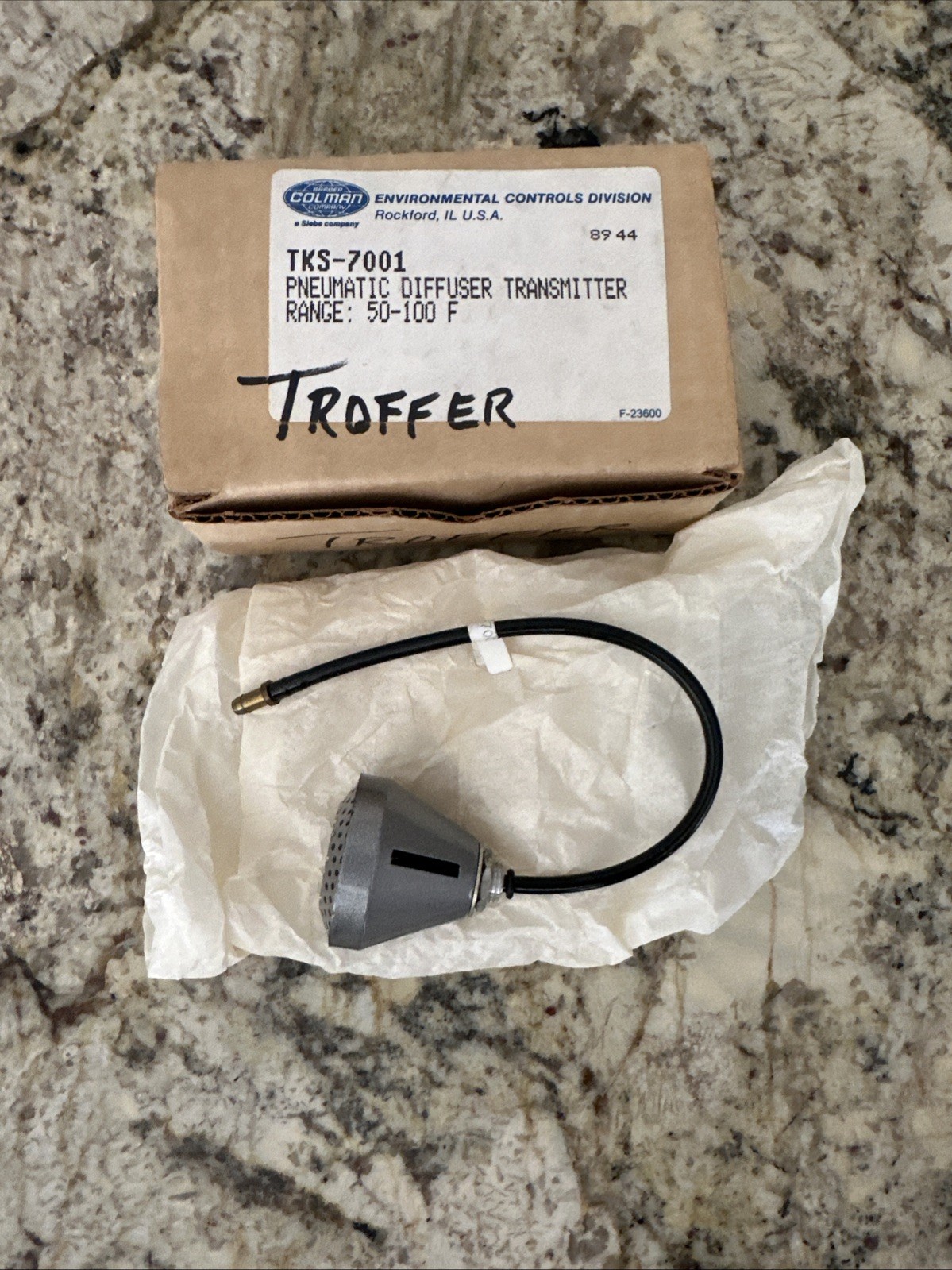 Colman TKS-7001 Pneumatic Diffuser Transmitter Range 50-100 F NEW+FAST SHIPPING