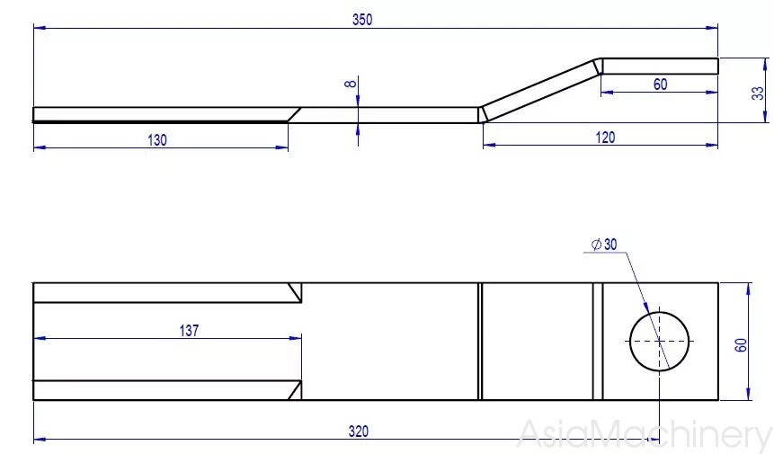 2pcs Skid Steer Brush Cutter Blades ,8mm Thickness Steel ,Free Shipping