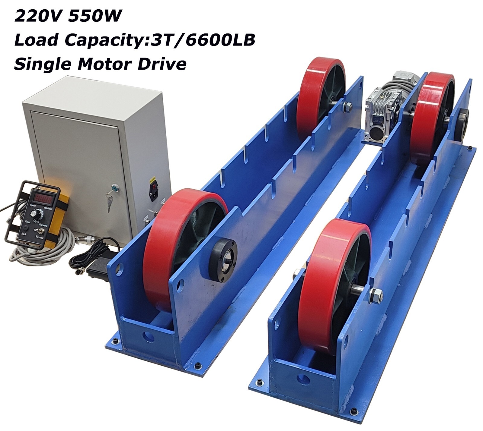 6600LB Tank Turning Welding Rolls Linkage Roller, Welder Rotator Positioner 220V