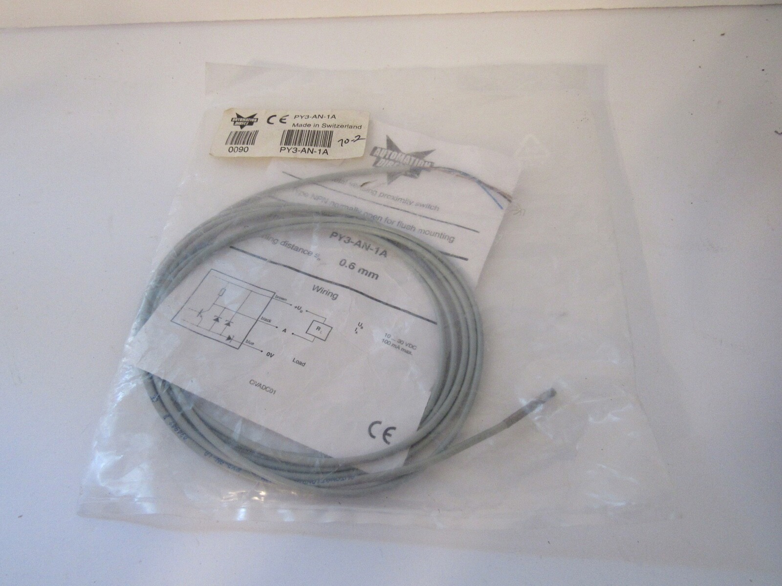 NEW AUTOMATION DIRECT PY3-AN-1A 10-30 VDC 100mA INDUCTIVE PROXIMITY SWITCH