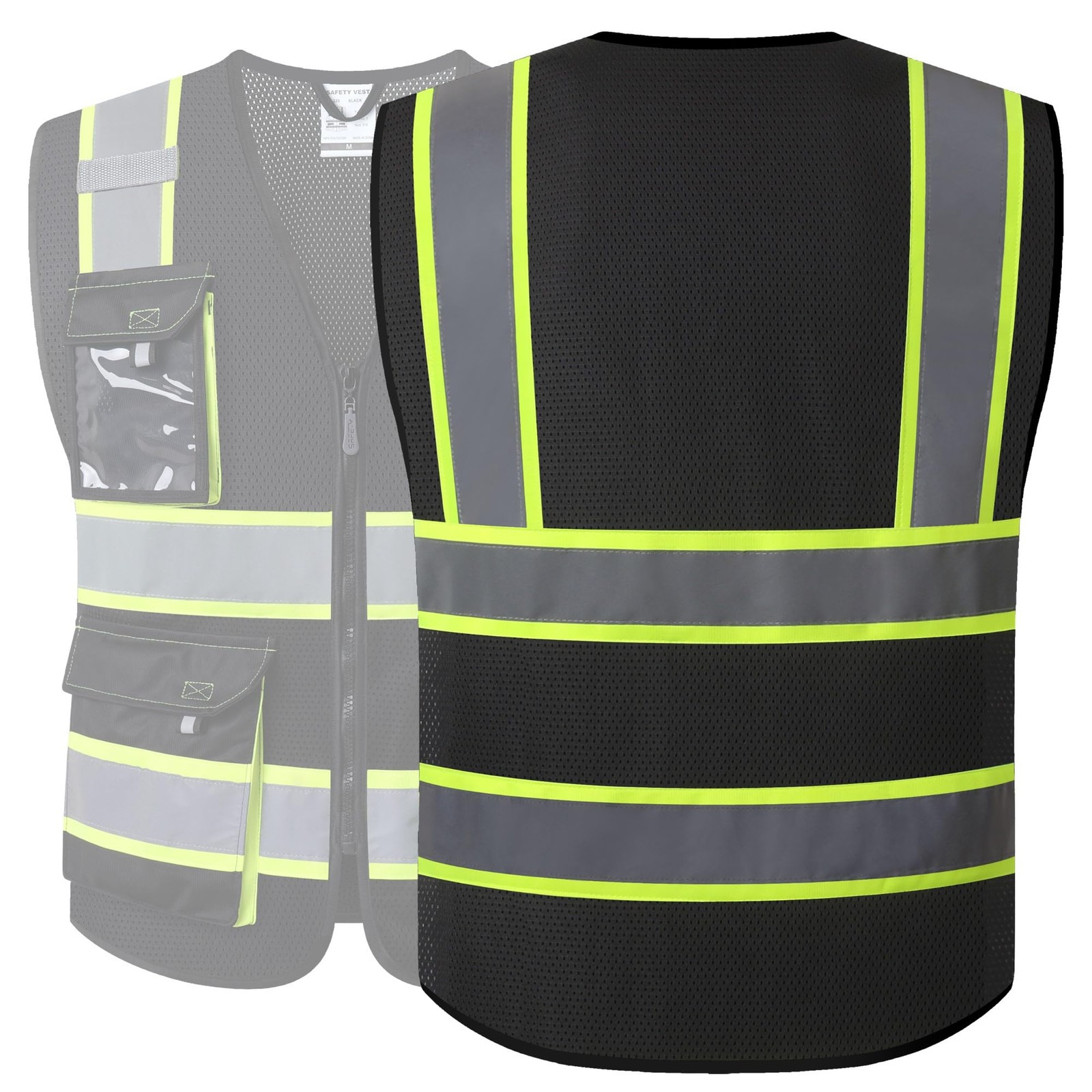 JKSafety Hi Vis Reflective Safety Vests for Men Women High Visibility Vest wi…