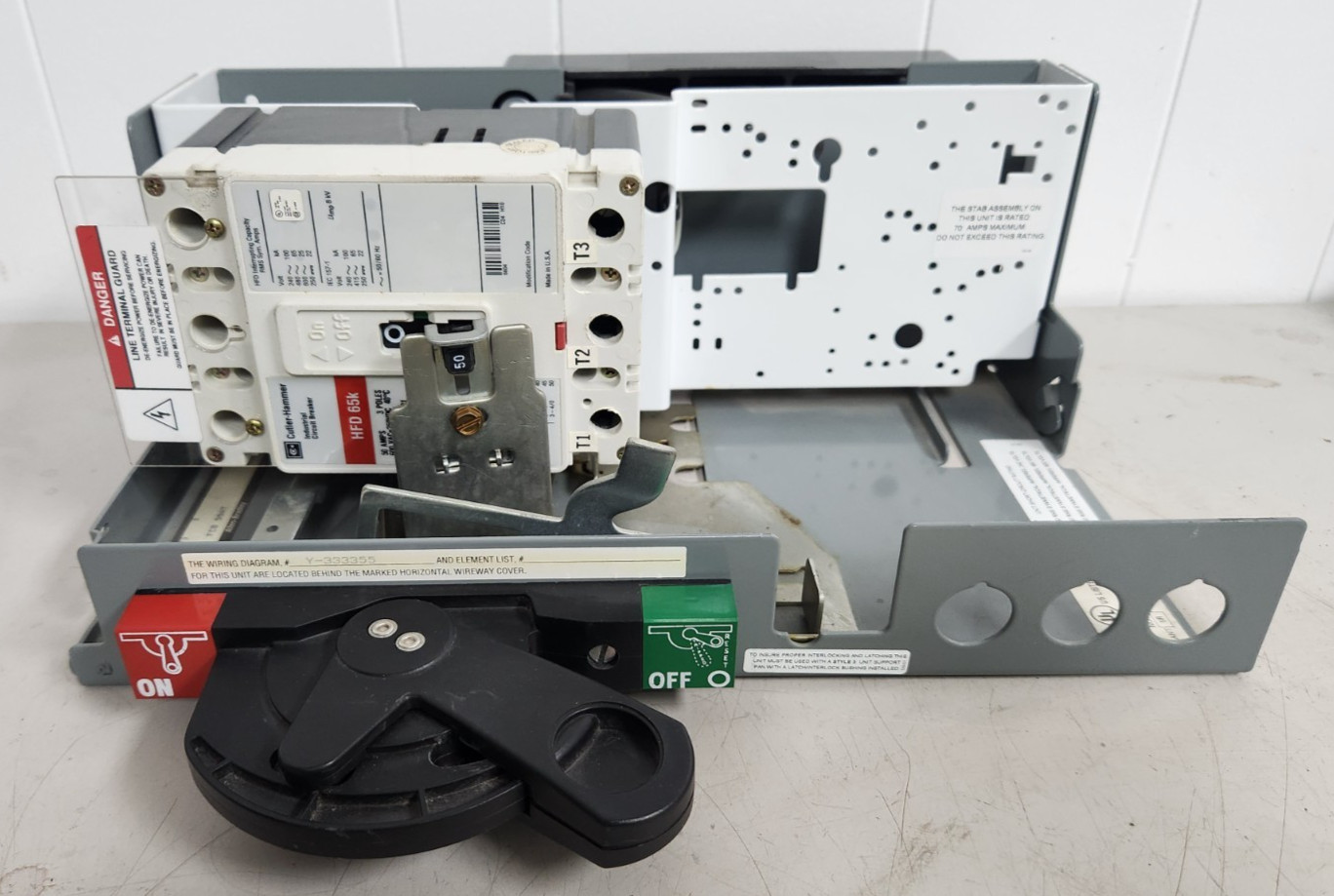 😎 ALLEN BRADLEY 50 AMP BREAKER 6″ FEEDER BUCKET 600 VAC 3 PHASE HFD3050L