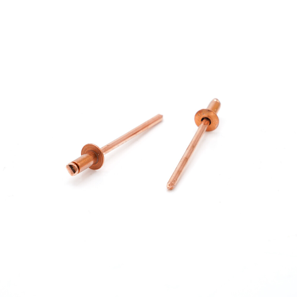 Copper Pop Rivets 1/8 Diameter #4 Steel Mandrel Blind Rivets – Select Grip