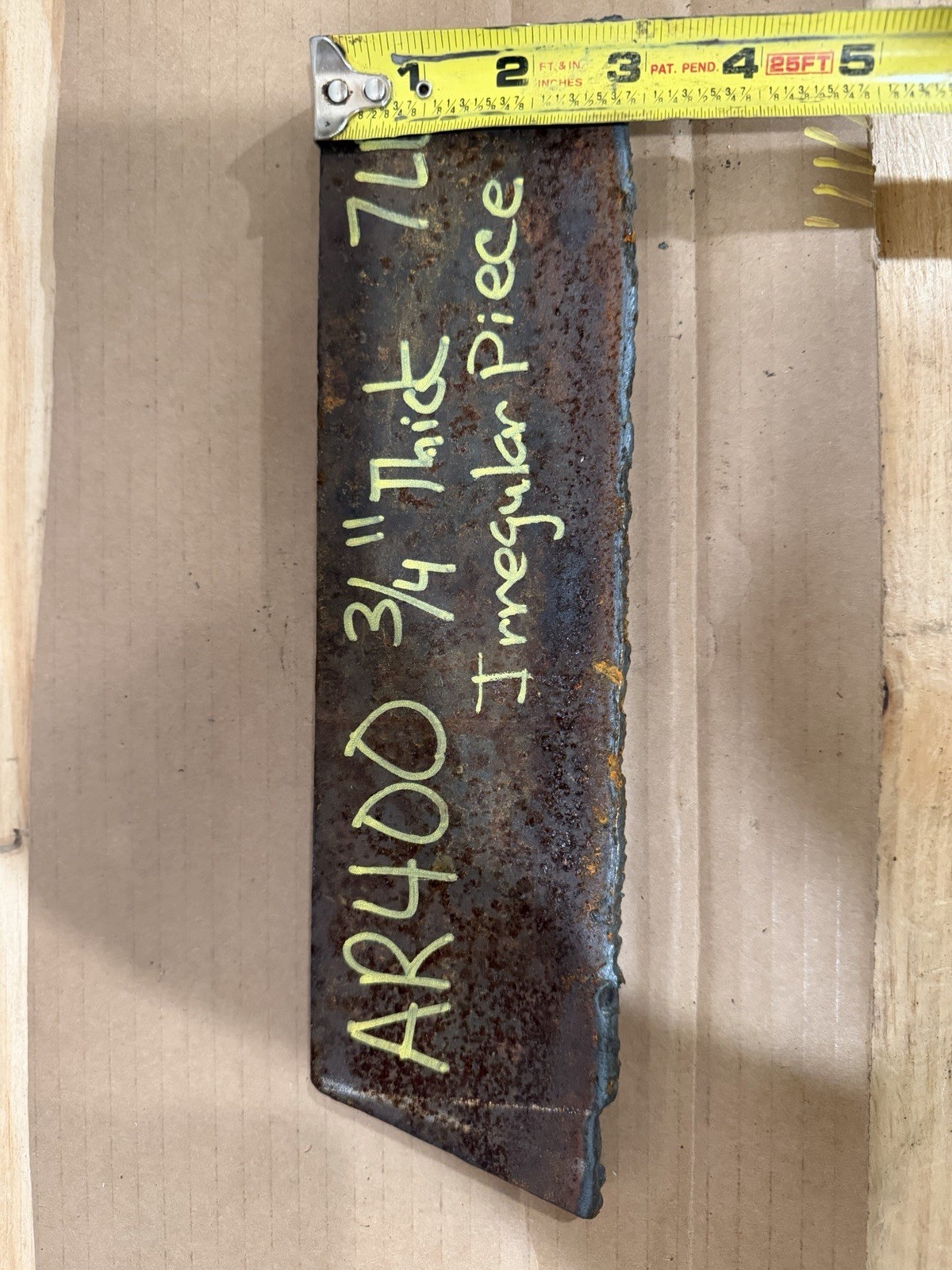 Irregular Piece of Abrasive Resistant Steel Plate – AR400 – 3/4” Thickness