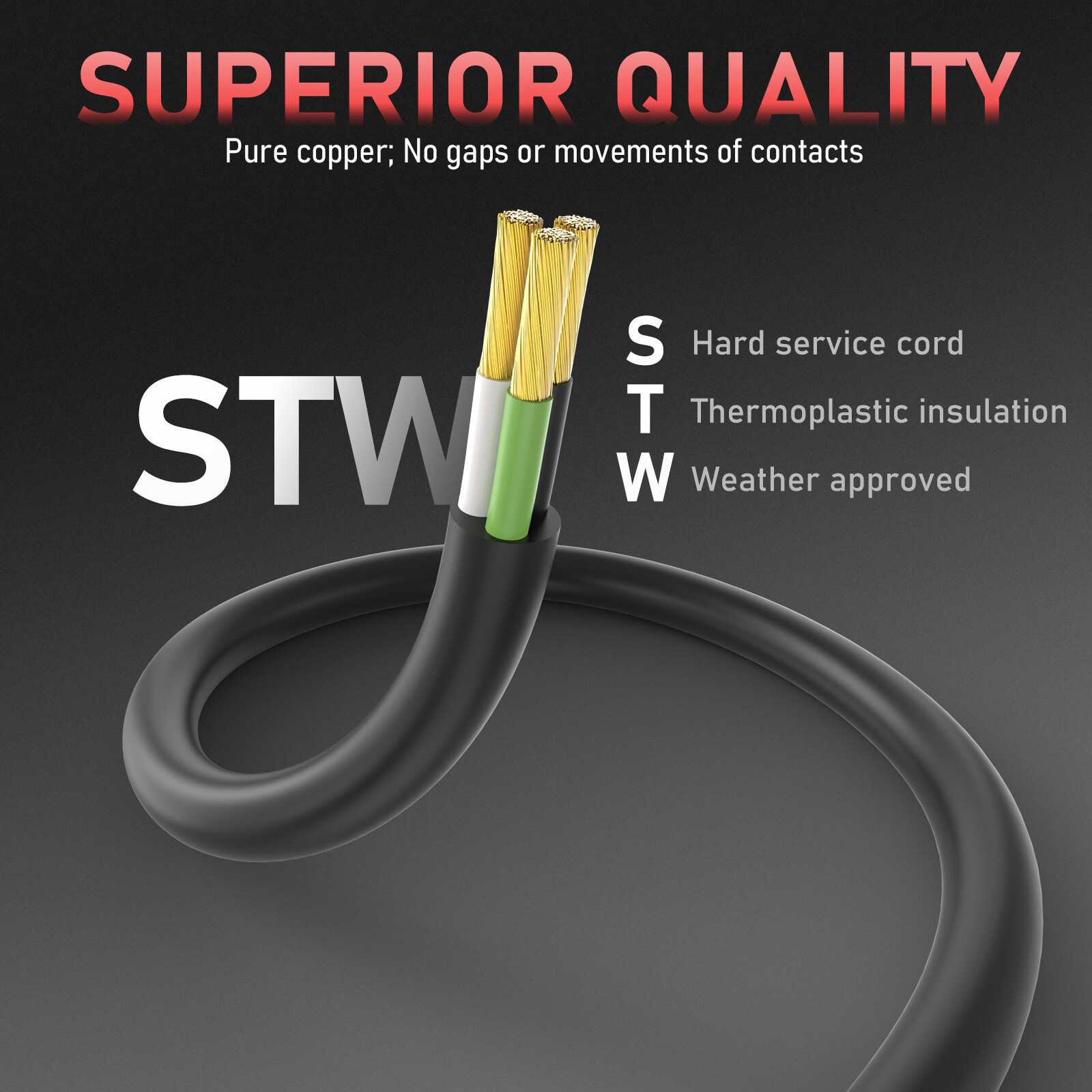 40ft 250V 50A Welder Extension Cord, 8 AWG Power Extension for Welding Machines