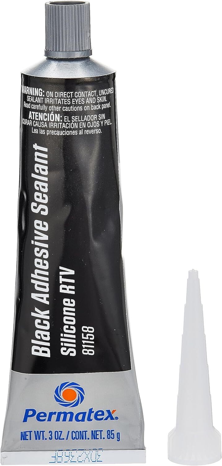 81158 Sellador Adhesivo De Silicona Negro, 3 Oz. Tubo, Paquete De 1