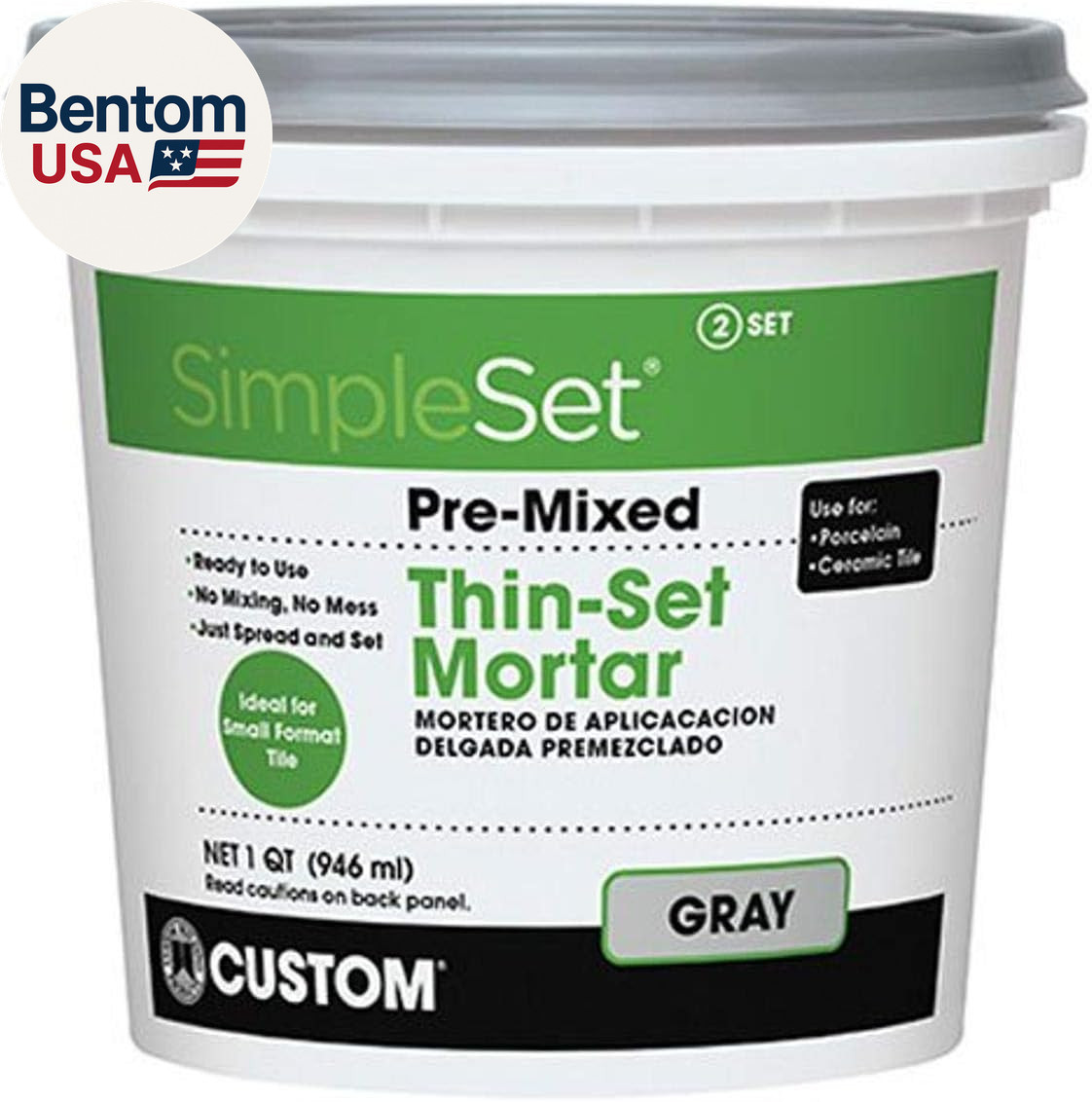 BLDG PRODUCTS Simpleset Pre-Mixed Thin-Set Mortar 1 QT