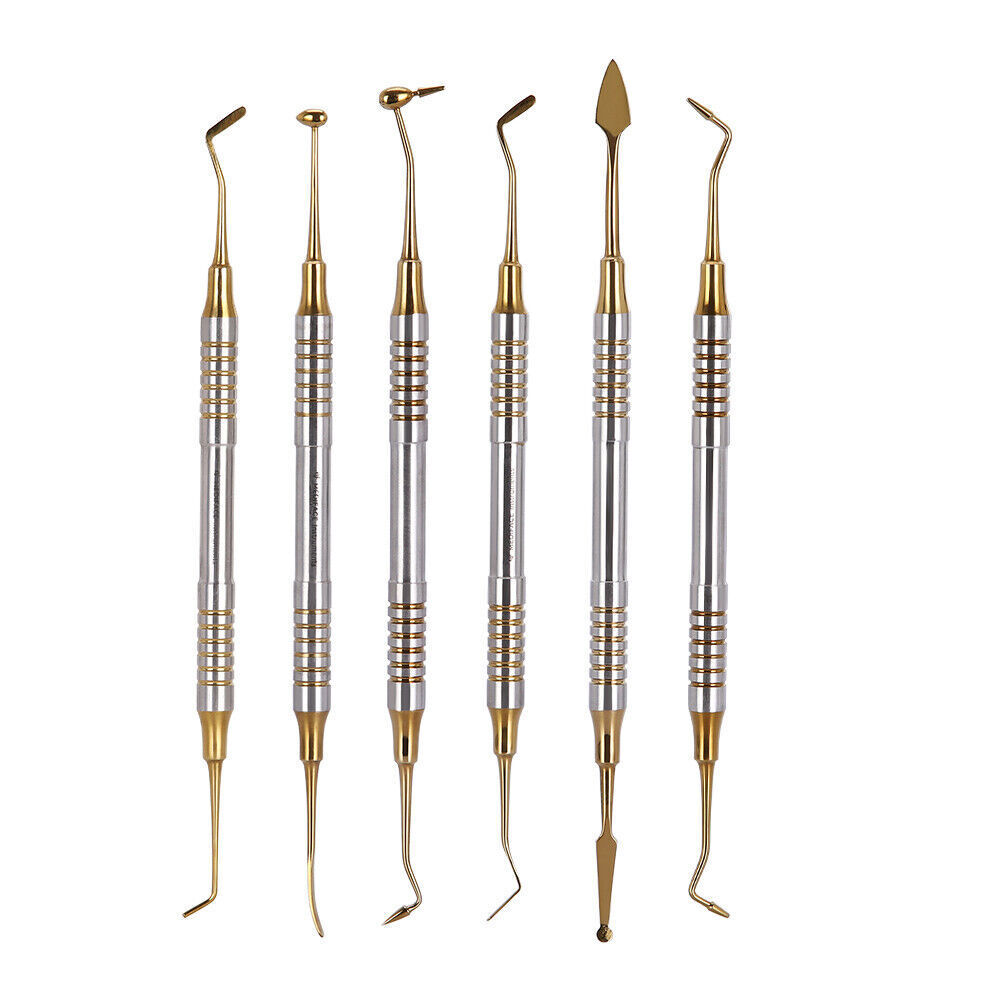 6Pcs/Set Dental Composite Resin Filling Spatula Repair Restorative kits US