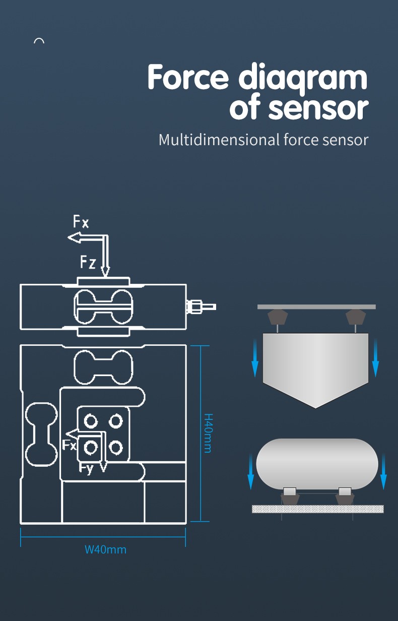 DAYSENSOR Multi-Axis Force Sensor,High Precision Miniature Load Cell Sensor