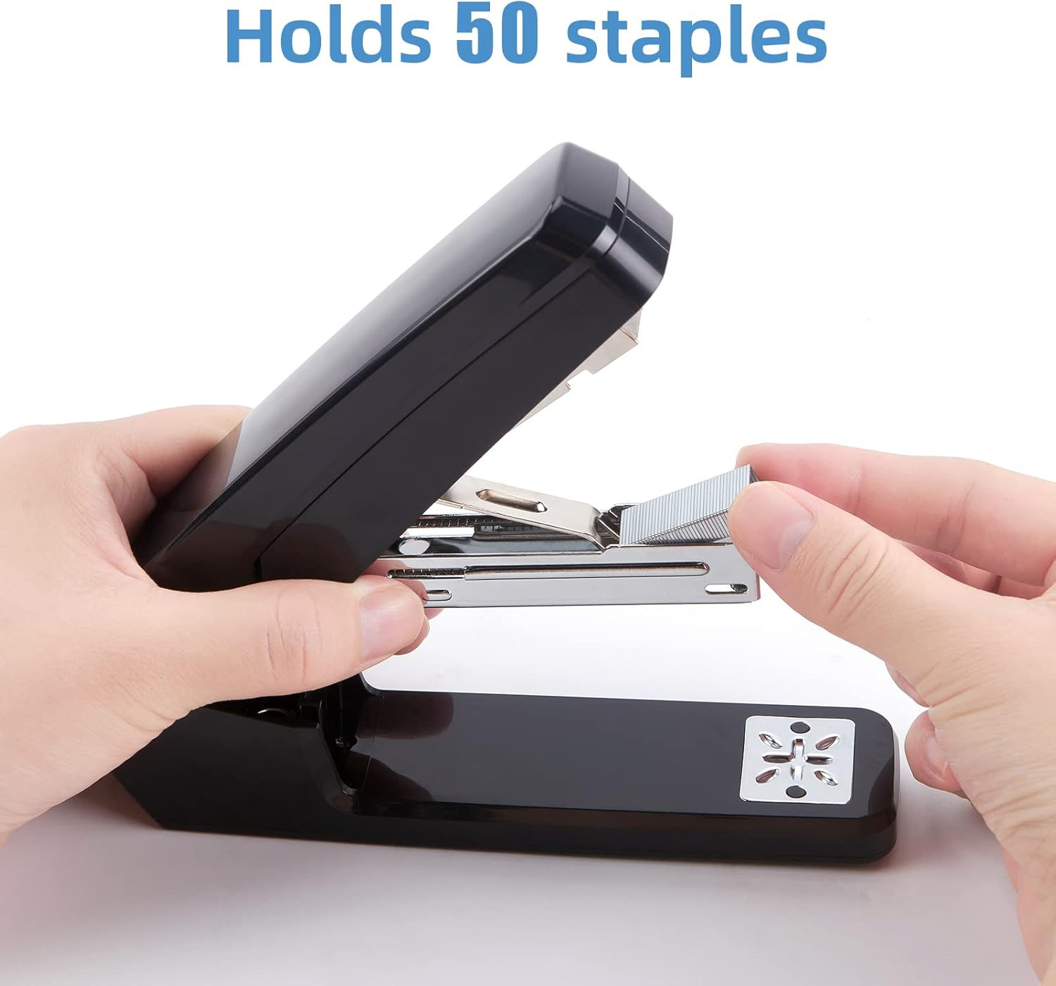 Deli/ Swing-Arm Swivel Stapler, 25 Sheets Capacity, 360 Degree Rotate