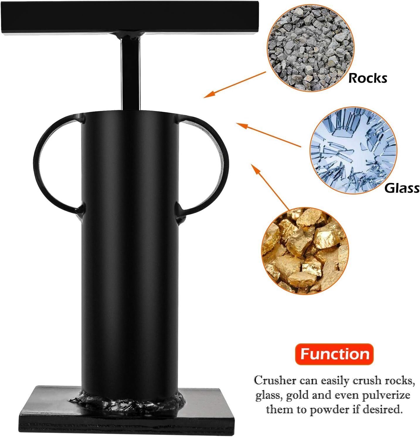 Rock Crusher Gold Prospecting Frit Maker Mining Pulverizer Ore Crusher Gold Rush