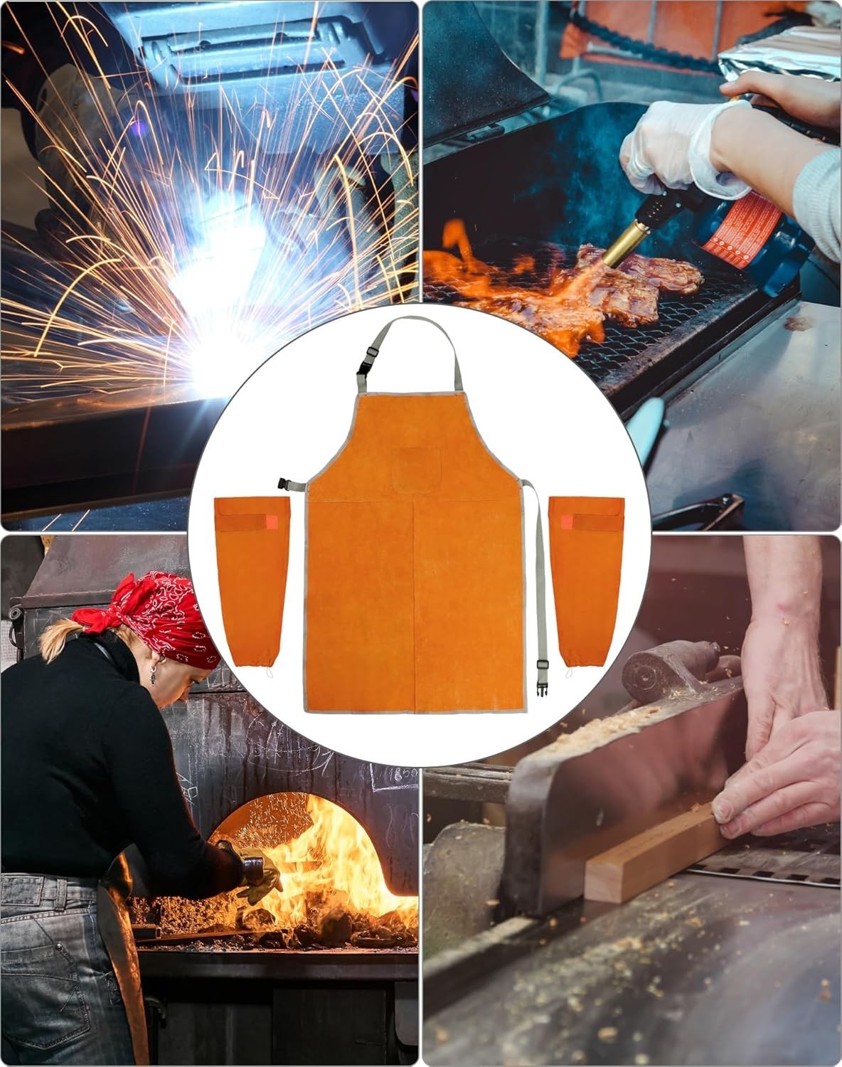 Welding Safety Clothing, Heat Resistant Leather*-
