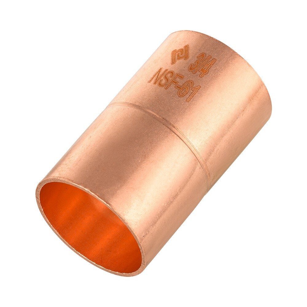 30 PCS EFIELD 3/4″ C X C Copper Coupling With Rolled Stop, Lead Free, Pro Pack