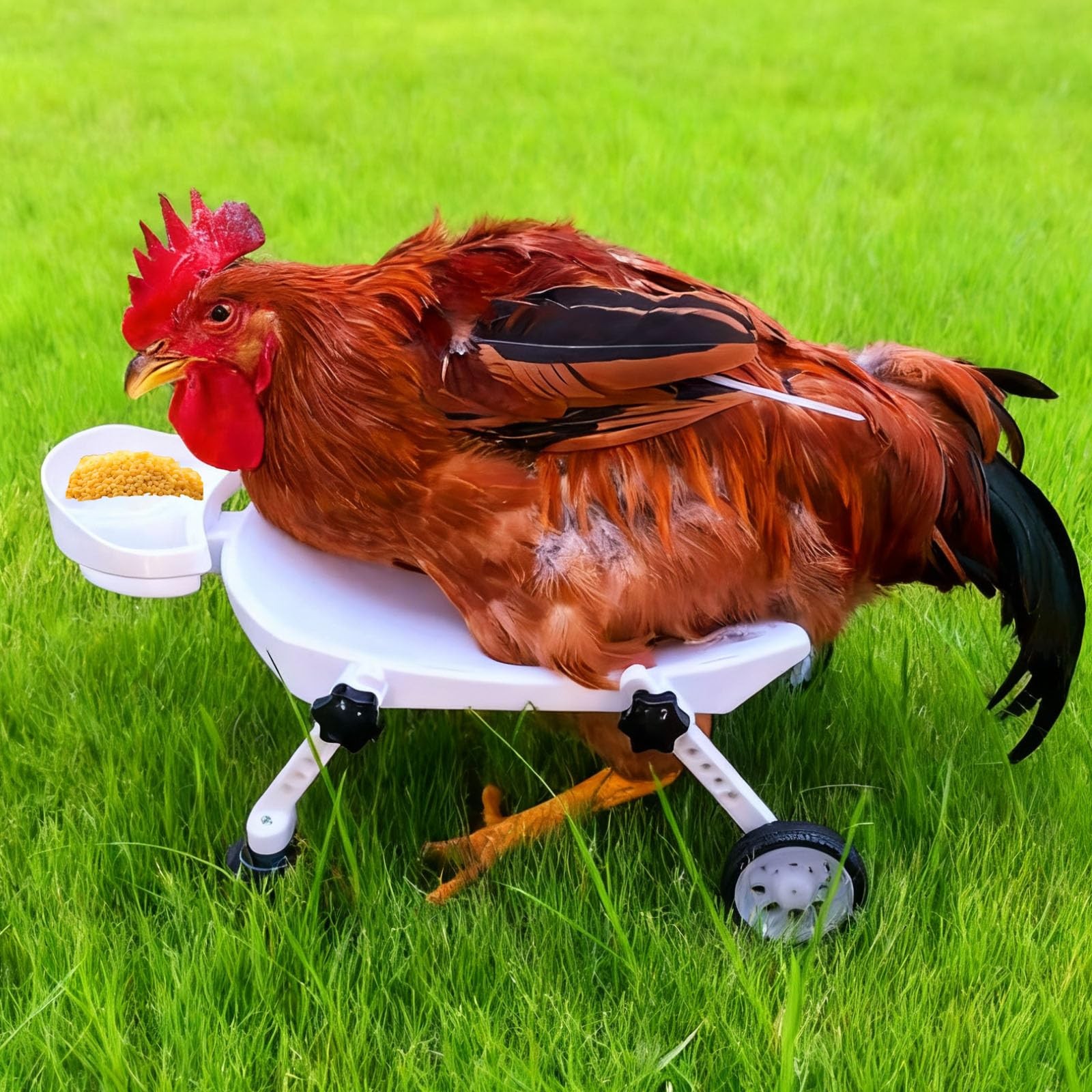 Adjustable Small-Scale Pet Chicken Wheelchair – Small Pet Poultry Mobility Ai…