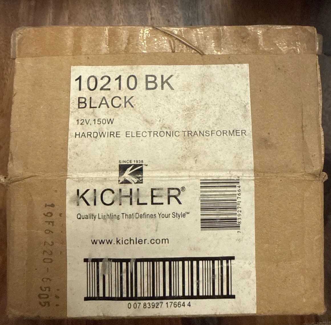 Kichler 10210 BK Black Cabinet Lighting Transformer Model K10210