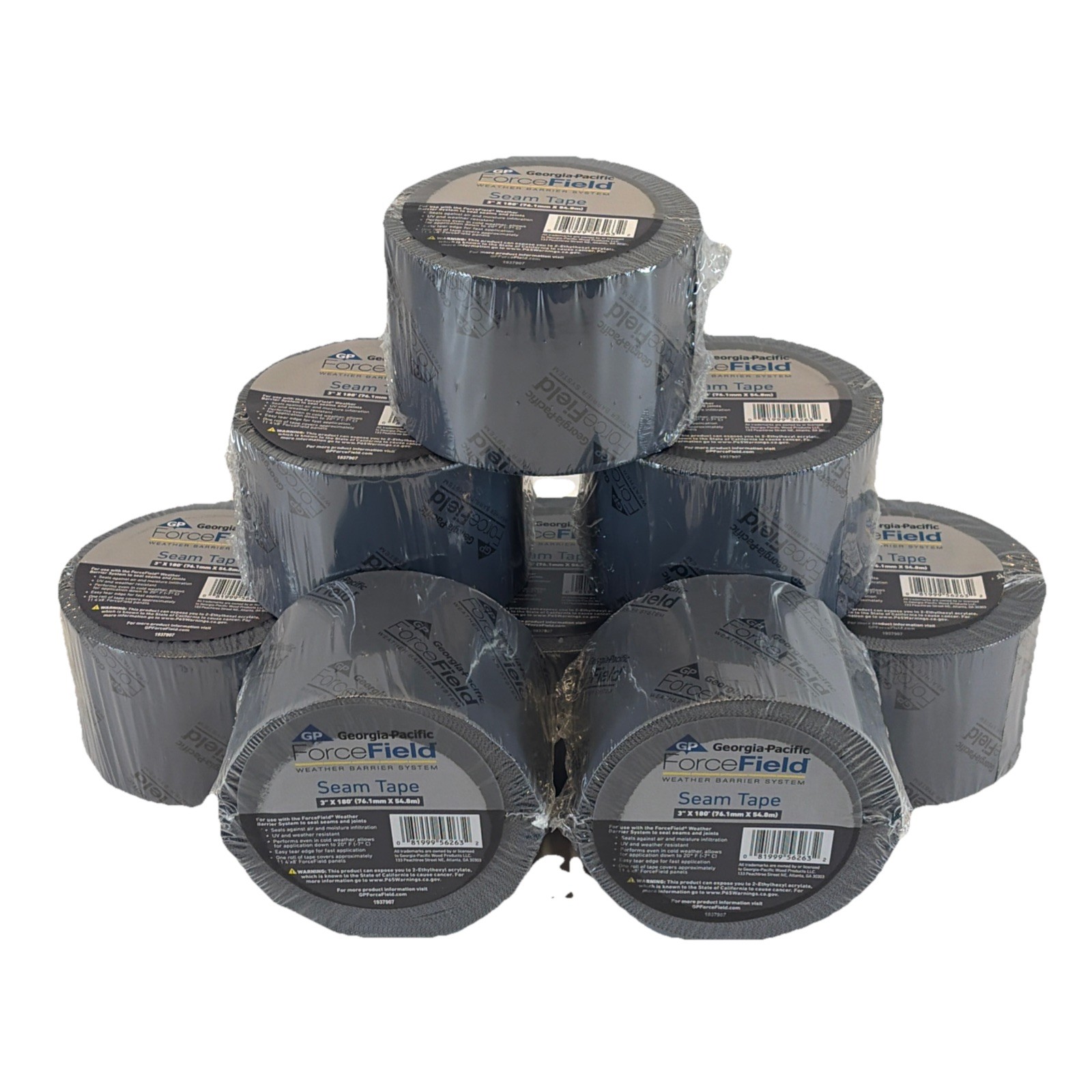 Georgia-Pacific 8pc ForceField Seam Tape 3″ x 180′ Weather Barrier Tape 1365980